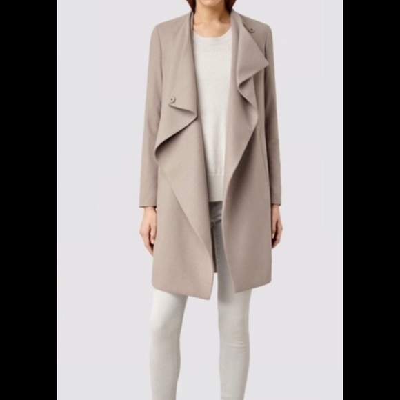 All Saints Ora coat in taupe/grey size 4. - Picture 1 of 9
